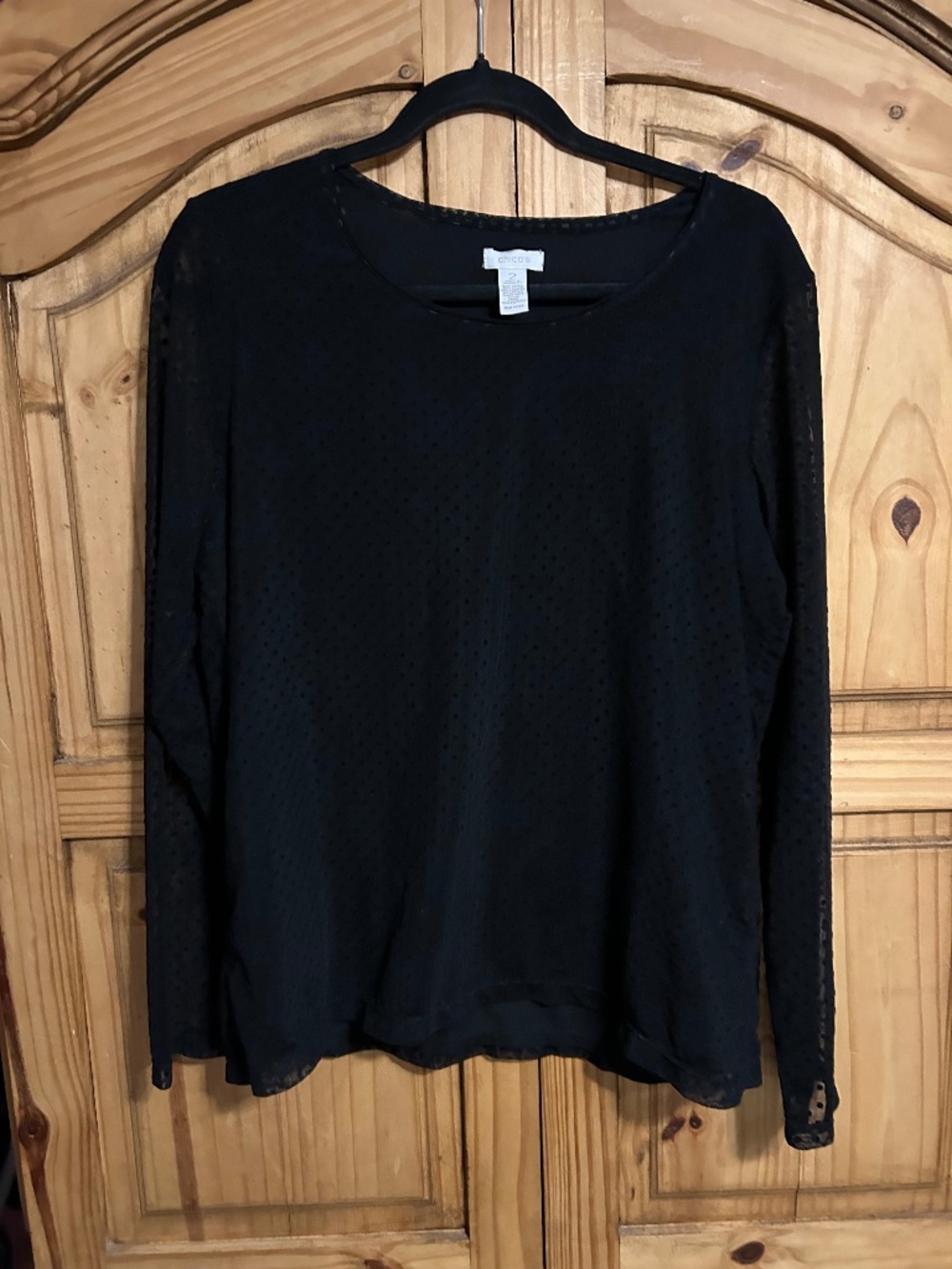 Chicos Black Shear Blouse